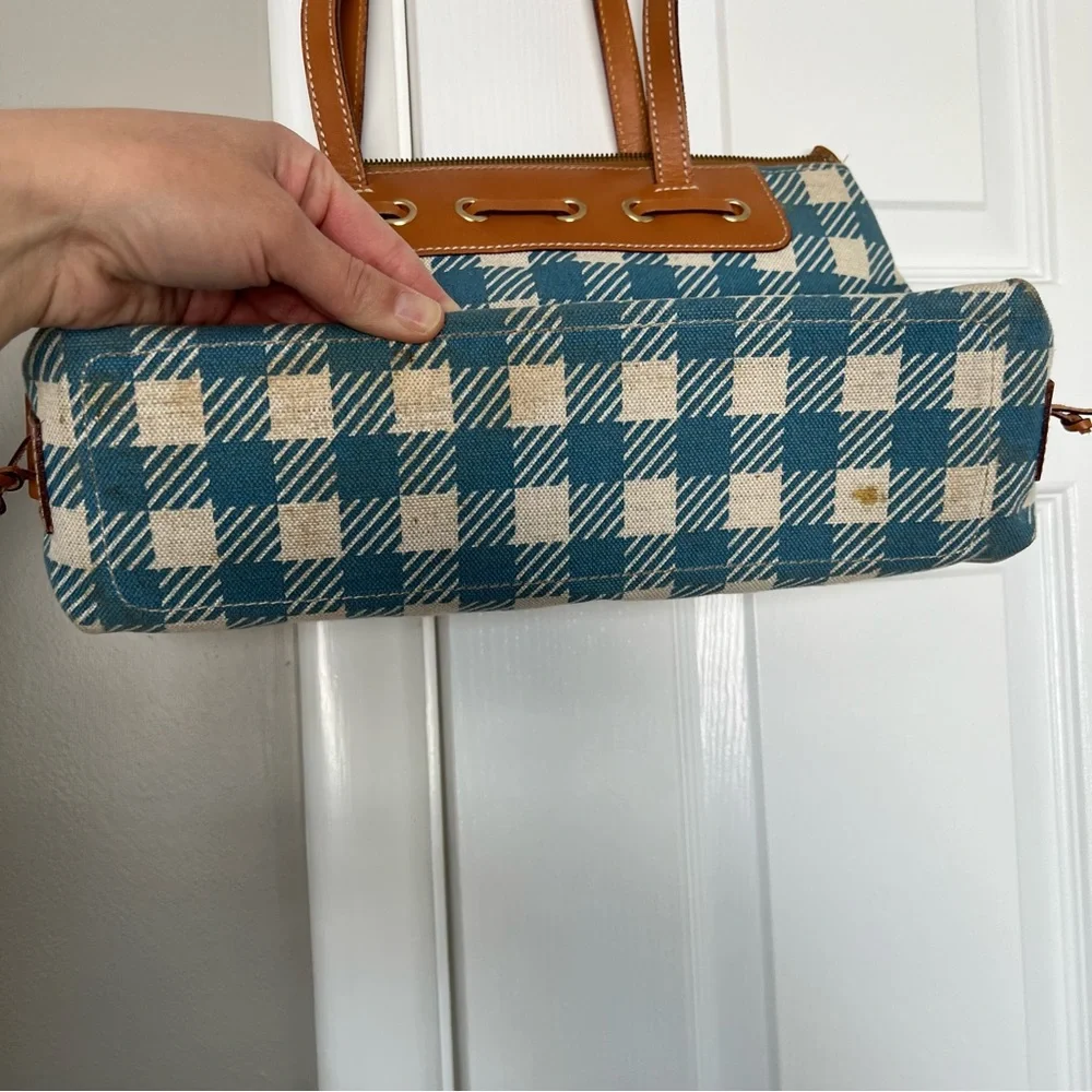 Dooney & Bourke vintage purse. Blue & white gingham - Picture 5 of 11